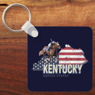 Kentucky United Staaten Retro Staat Map Vintag USA Schlüsselanhänger