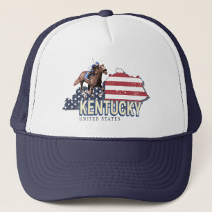 Kentucky United Staaten Retro Staat Map Vintag USA Truckerkappe