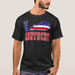 Kentucky USA Patriotische USA-Flagge Ich liebe Ken T-Shirt