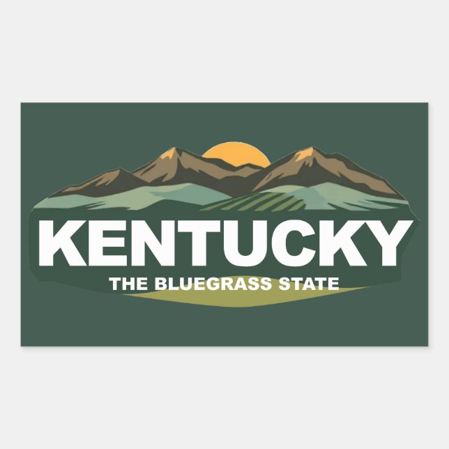 Kentucky USA Rechteckiger Aufkleber (Vorderseite)