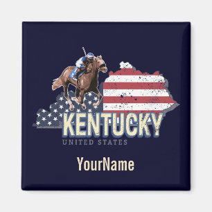 Kentucky Vereinigte Staaten Retro-Staatskarte Vint Magnet