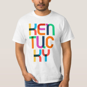 Kentucky Vintag Retro Pop Art 80er Rainbow Colors T-Shirt
