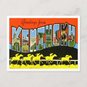 Kentucky Vintage Postkarte mit großen Buchstaben