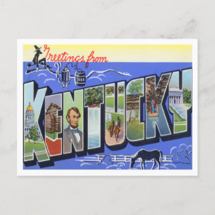Kentucky Vintage Postkarte mit großen Buchstaben