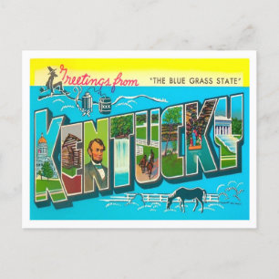 Kentucky Vintage Postkarte mit großen Buchstaben