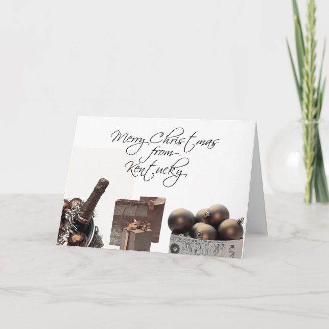 Kentucky Weihnachtskarte, Staat spezifisch Feiertagskarte (Vorderseite)