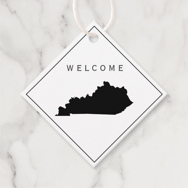 Kentucky Welcome Bag Geschenk Tag für Hochzeitswoc Geschenkanhänger (Vorderseite)