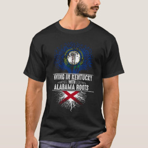 Kentucky Zuhause Alabama Roots Staat Tree Flag Lie T-Shirt