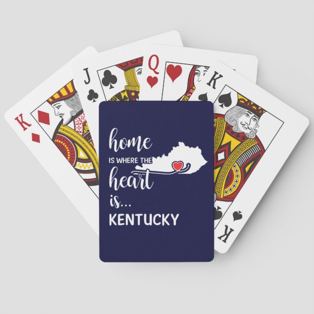 Kentucky Zuhause ist das Herz Spielkarten (Rückseite)
