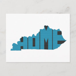 Kentucky Zuhause Staat Blue Word Art Postkarte