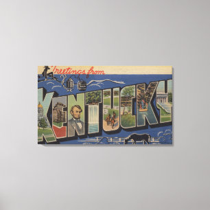 KentuckyLarge Buchstabe ScenesKentucky 2 Leinwanddruck