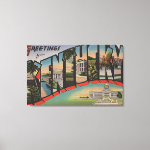 KentuckyLarge Buchstabe ScenesKentucky Leinwanddruck