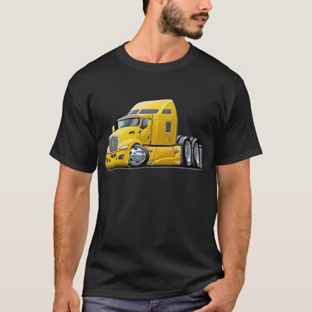 Kenworth 660 gelber LKW T-Shirt (Vorderseite)