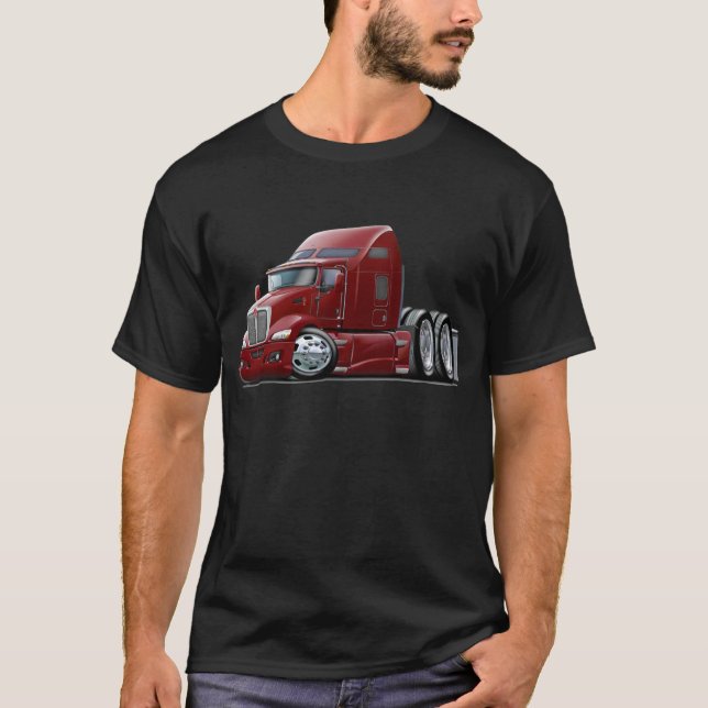 Kenworth 660 kastanienbrauner LKW T-Shirt (Vorderseite)