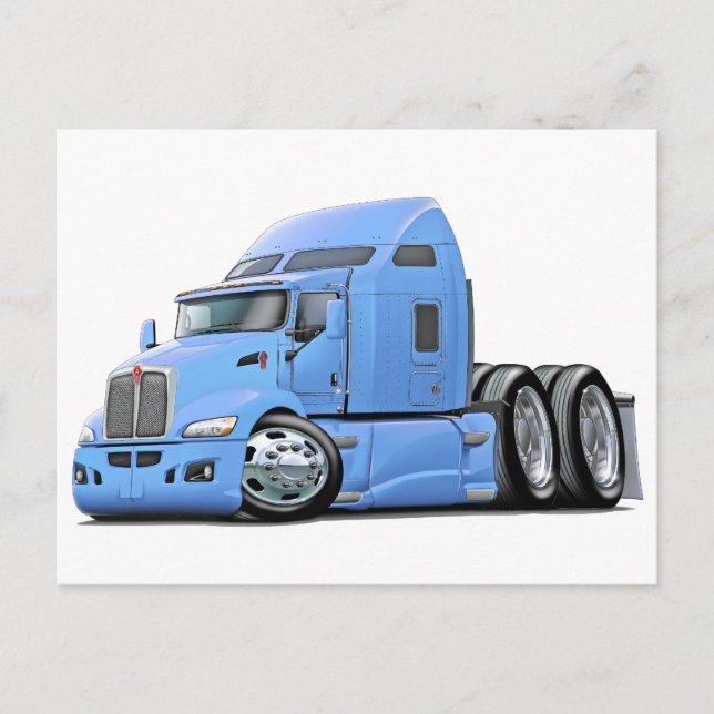 Kenworth 660 Lt Blue Truck Postkarte (Vorderseite)
