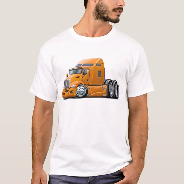 Kenworth 660 Orangen-LKW T-Shirt (Vorderseite)
