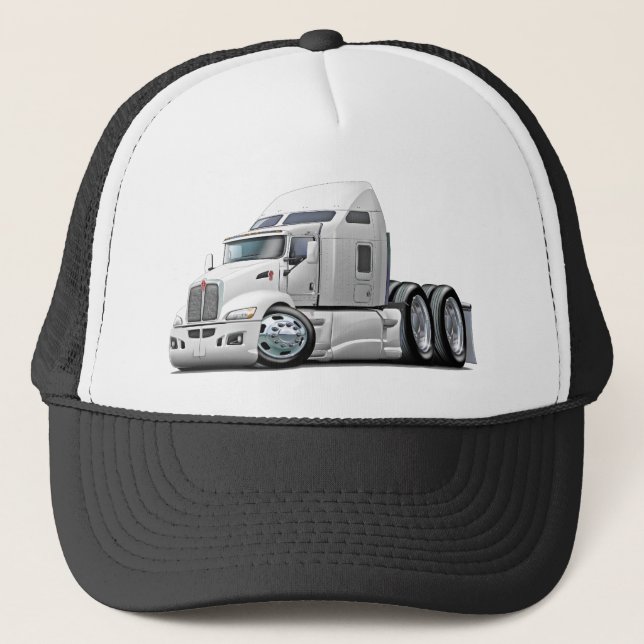 Kenworth 660 Weiß-LKW Truckerkappe (Vorderseite)