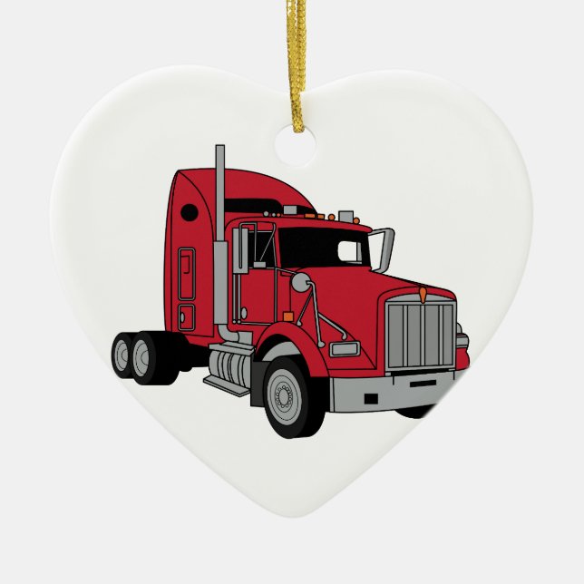 Kenworth Traktor Keramik Ornament (Vorne)