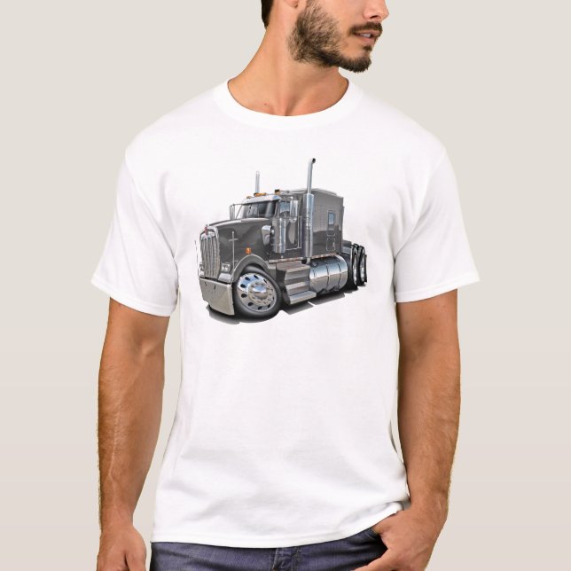 Kenworth w900 Grau-LKW T-Shirt (Vorderseite)