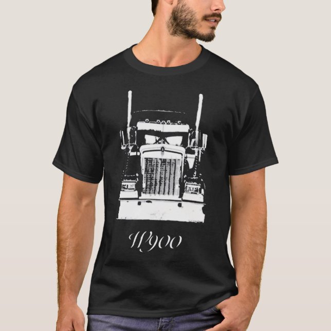 Kenworth W900 Grill View Worn Look T-Shirt (Vorderseite)