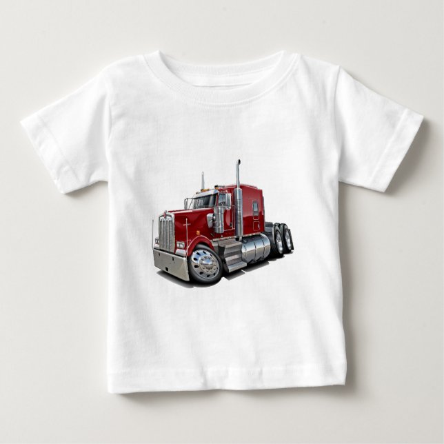 Kenworth w900 kastanienbrauner LKW Baby T-shirt (Vorderseite)
