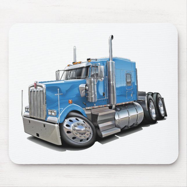 Kenworth w900 lt Blue Truck Mousepad (Vorne)