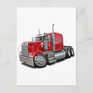 Kenworth w900 Red Truck Postkarte