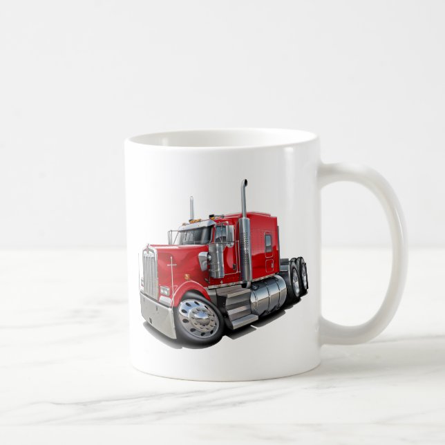 Kenworth w900 Rot-LKW Tasse (Rechts)