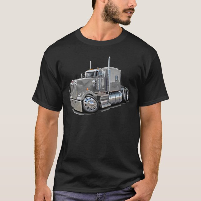 Kenworth w900 silberner LKW T-Shirt (Vorderseite)