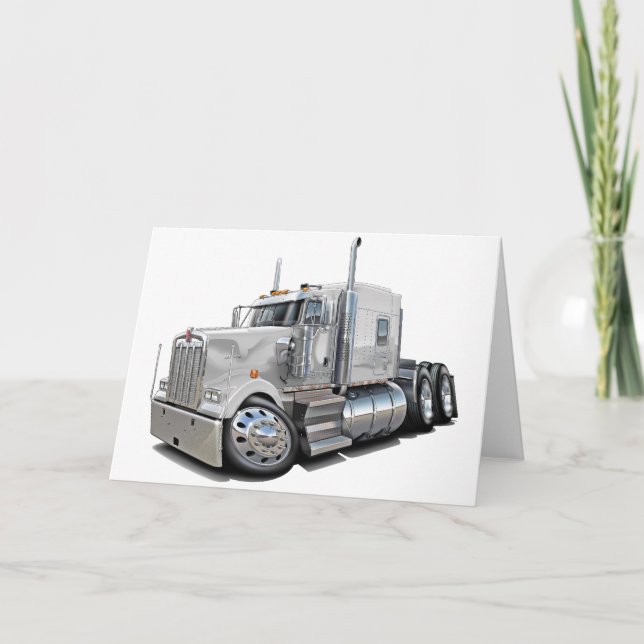 Kenworth w900 White Truck Karte (Vorderseite)