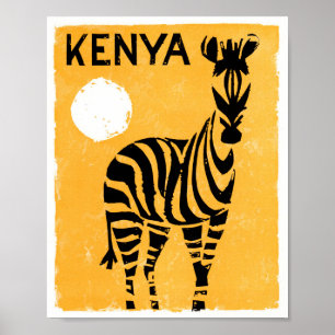 Kenya Africa Vintage Travel Poster wiederhergestel