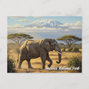Kenya Amboseli Nationalpark Elephant Postkarte