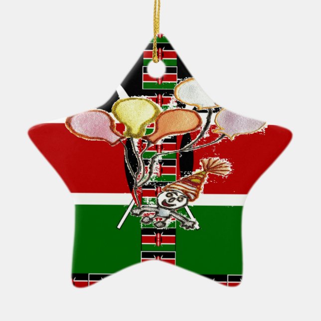 Kenya Birthday Keramikornament (Vorne)