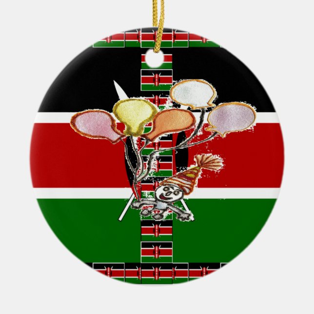 Kenya Birthday Keramikornament (Vorne)