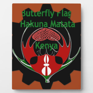 Kenya Butterfly Flag Kunst - Hakuna Matata Patriot Fotoplatte