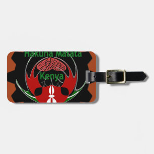 Kenya Butterfly Flag Kunst - Hakuna Matata Patriot Gepäckanhänger