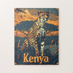 Kenya Cheetah Vintag Puzzle
