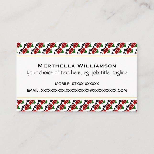 KENYA Christliche Schrift John 3:16 Visitenkarte (Vorderseite)