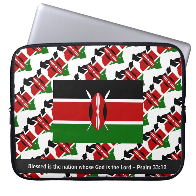 KENYA Christliches Notebook mit gesegneter Nation Laptopschutzhülle (Vorderseite)