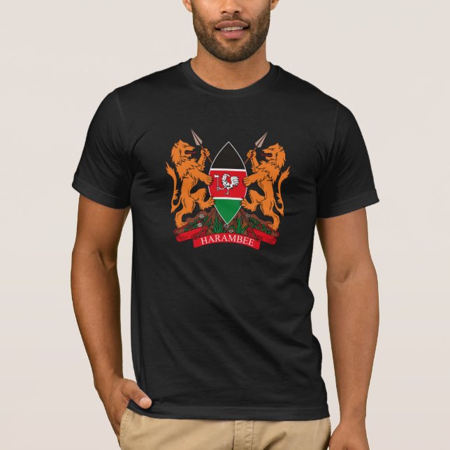 Kenya Coat of Arms T - Shirt (Vorderseite)
