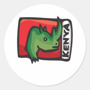 Kenya Design Runder Aufkleber