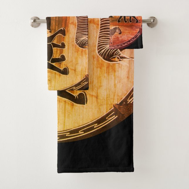 Kenya Elephants und Zebra Migration Badhandtuch Set