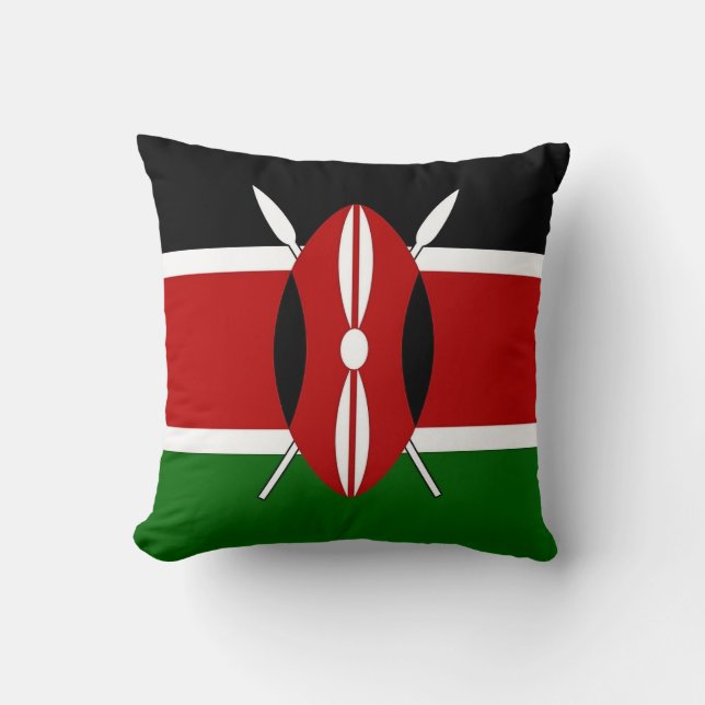 Kenya Flag American MoJo Pillow Kissen (Vorderseite)