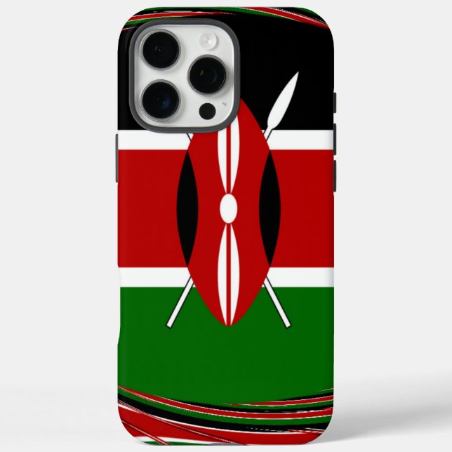 Kenya Flag Art - Patriotic & Modern Design Case-Mate iPhone Hülle (Rückseite)