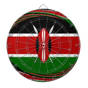 Kenya Flag Art - Patriotic & Modern Design Dartscheibe