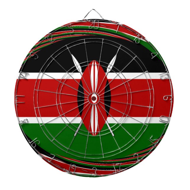 Kenya Flag Art - Patriotic & Modern Design Dartscheibe (vorne)