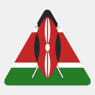 Kenya Flag Art - Patriotic & Modern Design Dreieckiger Aufkleber