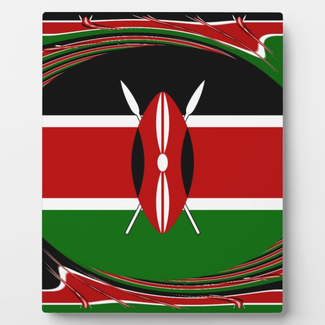 Kenya Flag Art - Patriotic & Modern Design Fotoplatte (Vorderseite)
