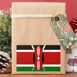Kenya Flag Art - Patriotic & Modern Design Rechteckiger Aufkleber