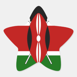 Kenya Flag Art - Patriotic & Modern Design Stern-Aufkleber